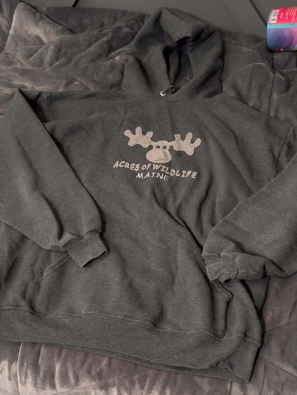Jerzees Dark Gray 'Acres of Wildlife Maine' Hoodie